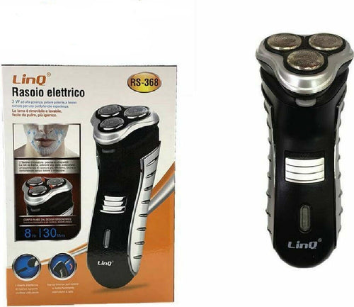 Rasoio Elettrico Ricaricabile 3 Testine Lame Acciaio Barba Baffi Linq Rs-368 Salute e Bellezza > Depilazione e rasatura > Rasoi e Tagliacapelli Trade Shop italia - Napoli, Commerciovirtuoso.it