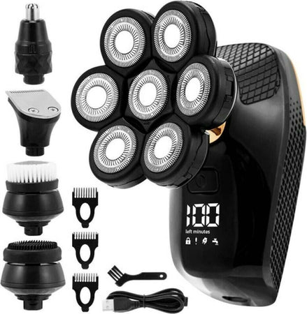 Rasoio Elettrico Ricaricabile 5 In 1 7 Testine Rotanti Barba Testa Naso Tx-8267 Salute e Bellezza > Depilazione e rasatura > Rasoi e Tagliacapelli Trade Shop italia - Napoli, Commerciovirtuoso.it
