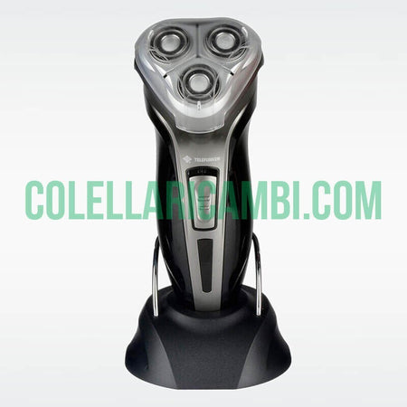 Rasoio Elettrico Ricaricabile Telefunken con Regolabarba a Scomparsa 3 Lame Rotanti e Testina Flex & Float Cordless Senza Fili