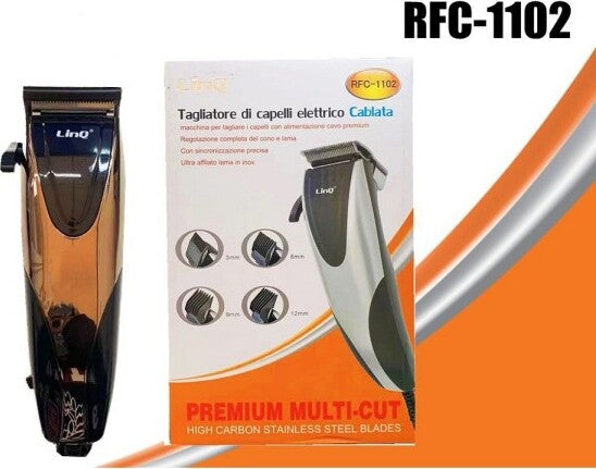 Rasoio-Elettrico-Taglia-Capelli-Regola-Barba-Baffi-Basette-Rfc-1102-4-Pettini-Guida