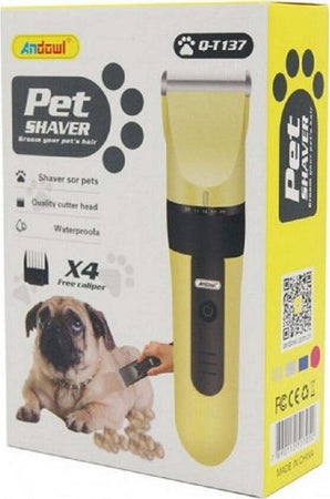 Rasoio Elettrico Trimmer Tosatrice Per Cani Animali Domestici 4 Pettini Q-t137 Prodotti per animali domestici/Cani/Accessori per toilette/Tosatrici elettriche e lame/Tosatrici elettriche Trade Shop italia - Napoli, Commerciovirtuoso.it