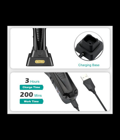 Tagliacapelli Uomo A Zero Professionale Regolabarba Ricaricabile Batteria Vgr651