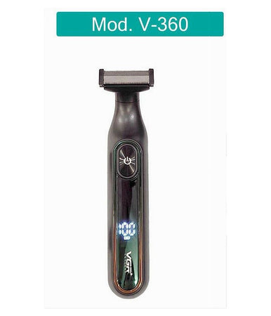 Rasoio Professionale A Lama Rifinitore Regola Capelli Barba Uomo Display Led V-360