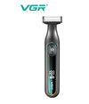 Rasoio Professionale A Lama Rifinitore Regola Capelli Barba Uomo Display Led V-360