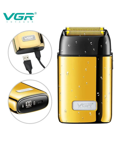 Rasoio Professionale Elettrico Impermeabile Barba Trimmer Display Digitale V-356