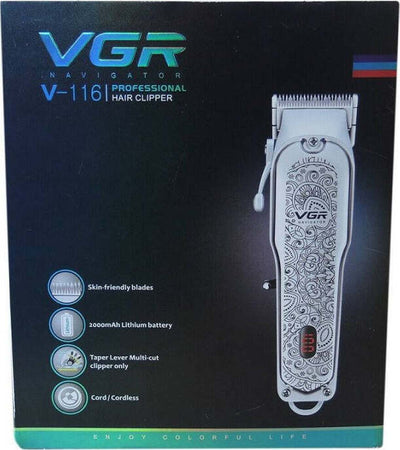 Rasoio-Professionale-Taglia-Capelli-Regola-Barba-Ricaricabile-Display-Vgr-V-116