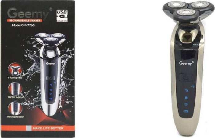 Rasoio-Ricaricabile-Elettrico-Professionale-Barba-A-3-Testine-Flottanti-Gm-7760
