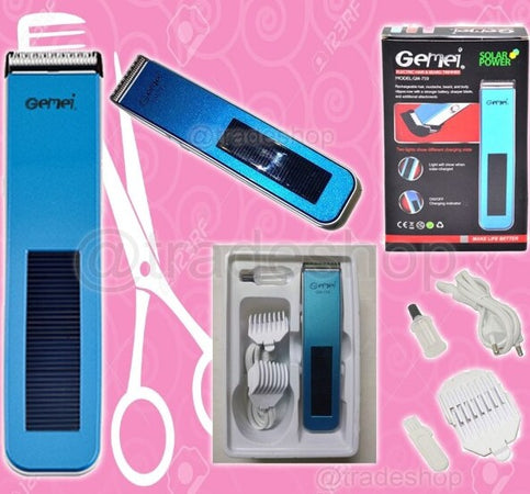 Rasoio Ricaricabile Taglia Capelli Pannello Solare Barba Baffi Basette Gm-759 Salute e cura della persona/Rasatura epilazione e rimozione peli/Regolabarba tagliacapelli e rasoi per il corpo/Tagliacapelli Trade Shop italia - Napoli, Commerciovirtuoso.it