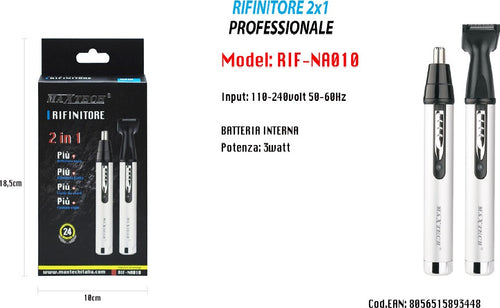 Rasoio Rifinitore 2x1 Precisione Per Peli Naso Orecchie Sopracciglia Rif-na010 Salute e cura della persona/Rasatura epilazione e rimozione peli/Regolabarba tagliacapelli e rasoi per il corpo/Regolarbarba e rifinitori Trade Shop italia - Napoli, Commerciovirtuoso.it