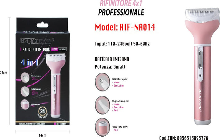 Rasoio Rifinitore Precisione Per Peli Naso Orecchie Sopracciglia 4x1 Rif-na014 Salute e cura della persona/Rasatura epilazione e rimozione peli/Regolabarba tagliacapelli e rasoi per il corpo/Regolarbarba e rifinitori Trade Shop italia - Napoli, Commerciovirtuoso.it