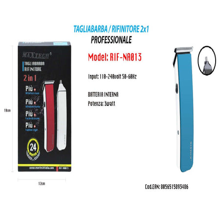 Rasoio-Rifinitore-Tagliabarba-2x1-Professionale-Di-Precisione-Per-Peli-Naso-Barba-Rif-na013