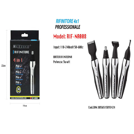 Rasoio-Rifinitore-Trimmer-Per-Peli-Naso-Orecchie-Sopracciglia-4x1-Uomo-Rif-na008