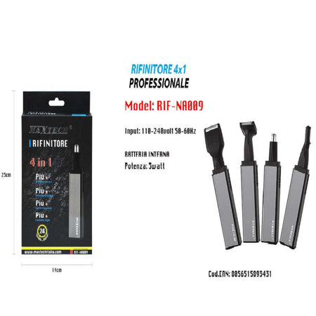 Rasoio-Rifinitore-Trimmer-Uomo-4x1-Per-Peli-Naso-Orecchie-Sopracciglia-Rif-na009