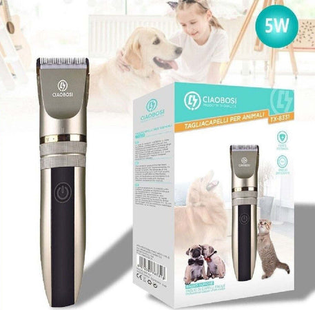 Rasoio Tosatrice Tagliacapelli Peli Per Animali Domestici Cani Gatti 5 W Tx-8331 Salute e cura della persona/Rasatura epilazione e rimozione peli/Regolabarba tagliacapelli e rasoi per il corpo/Tagliacapelli Trade Shop italia - Napoli, Commerciovirtuoso.it