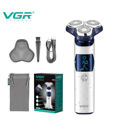 Rasoio Vgr V-328 Elettrico Uomo Barba Ricaricabile Viso Lama 3d Galleggiante Ipx7