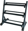 Rastrelliera-Supporto-Rack-Stand-Per-Manubri-Nero-A-3-Ripiani-Livelli-Home-Gym