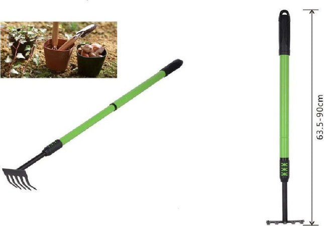 Rastrello A 5 Denti Con Manico Allungabile Attrezzo Per Giardino 63.5-90cm 90073 Fai da te/Utensili elettrici e a mano/Attrezzi da giardinaggio/Rastrelli Trade Shop italia - Napoli, Commerciovirtuoso.it
