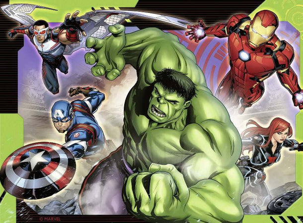 RAVENSBURGER-Puzzle-Marvel-Avengers-4-Puzzle-in-A-Box
