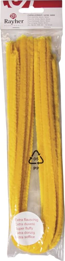 RAYHER---10-FILI-IN-CINIGLIA-50CM-9MM-GIALLO