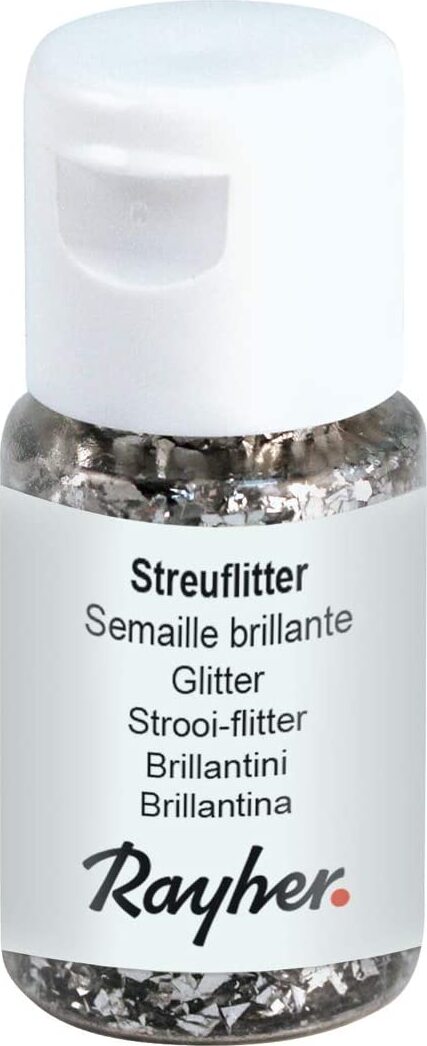 RAYHER---10ml---GLITTER-IN-ALLUMINIO---COLORE-ARGENTO