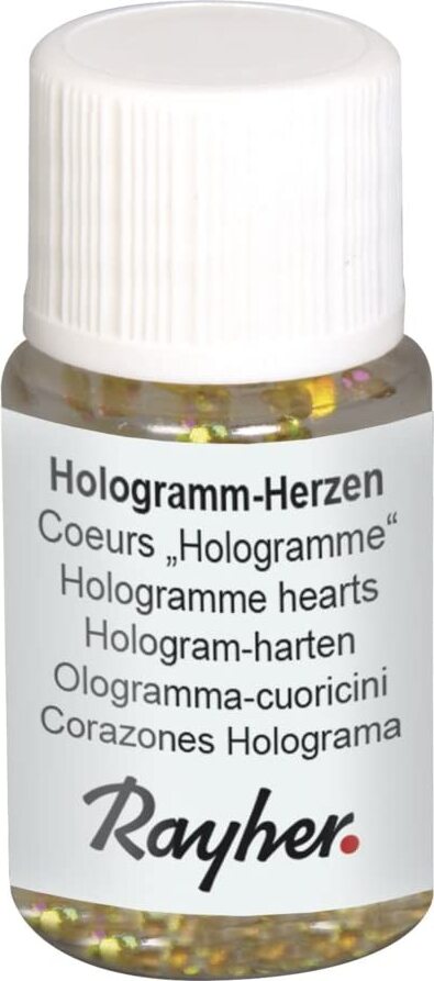 RAYHER---10ml---PAILLETTES-CON-FORMA-A-CUORE-IN-PLASTICA 3MM---COLORE-ORO