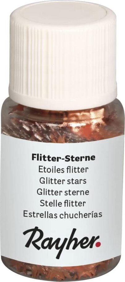 RAYHER---10ml---PAILLETTES-CON-FORMA-A-STELLA-IN-ALLUMINIO---COLORE-ROSA