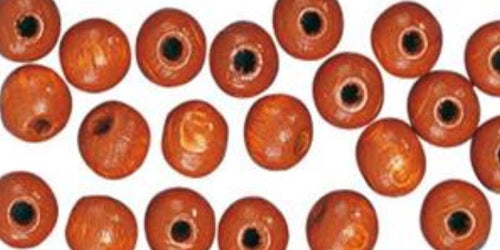 RAYHER---115-PEZZI---PERLINE-IN-LEGNO-LUCIDO-RESISTENTI-Ø6MM---COLORE-MARRONE