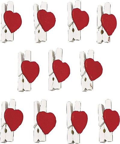 RAYHER---12-PEZZI---MOLLETTE-IN-LEGNO-CON-CUORE-ROSSO-25MM