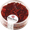 RAYHER---14gr-PERLE-A-BASTONCINO-IN-VETRO-CON-RIFINITURA-IN-ARGENTO-12MM---COLORE-ROSSO