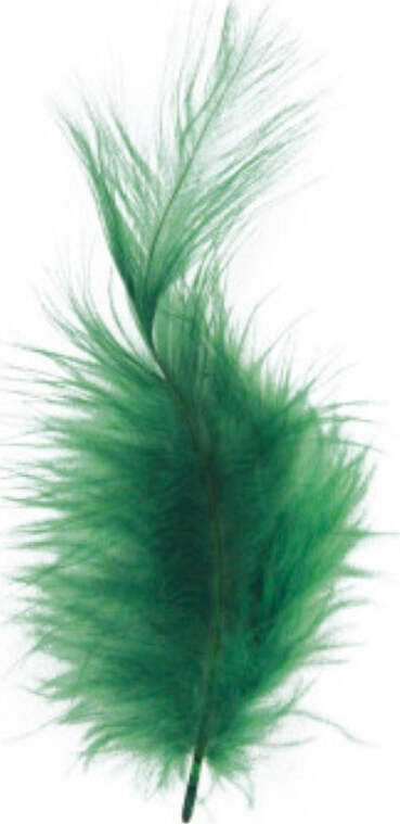RAYHER---15-PEZZI---PIUMINI-SOFFICI-IN-VELCRO-10-15CM---COLORE-VERDE-SCURO