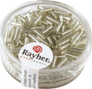 RAYHER---15gr-MATITE-DI-VETRO-COLORE-ARGENTO-LUNGHE-7x2mm---CON-FORO-ARGENTATO