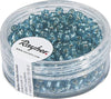 RAYHER---16-GRAMMI---PERLINE-IN-VETRO-ROTONDE-CON-FORO-ARGENTATO-Ø2,6MM---COLORE-TURCHESE