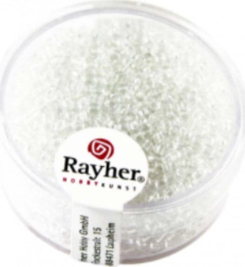 RAYHER---17-GRAMMI---PERLINE-IN-VETRO-Ø2MM---COLORE-CRISTALLO