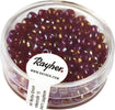 RAYHER---17-GRAMMI---PERLINE-IN-VETRO-ROTONDE-CON-FORO-ARGENTATO-Ø4MM---COLORE-ROSSO-VINO