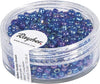RAYHER---17-GRAMMI---PERLINE-IN-VETRO-ROTONDE-OPACHE-LUSTRATE-FORO-Ø2,6MM---COLORE-BLU-IRIDESCENTE