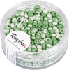 RAYHER---17-GRAMMI---PERLINE-IN-VETRO-ROTONDE-OPACHE-LUSTRATE-FORO-Ø2,6MM---COLORE-TONI-DEL-VERDE