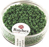 RAYHER---17-GRAMMI---PERLINE-IN-VETRO-ROTONDE-OPACHE-LUSTRATE-FORO-Ø2MM---COLORE-VERDE