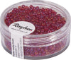 RAYHER---17-GRAMMI---PERLINE-IN-VETRO-ROTONDE-TRASPARENTI-LUSTRATE-FORO-Ø2MM---COLORE-ROSSO-VINO