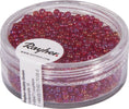 RAYHER---17-GRAMMI---PERLINE-IN-VETRO-ROTONDE-TRASPARENTI-LUSTRATE-FORO-Ø2MM---COLORE-ROSSO-VINO