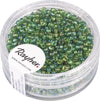 RAYHER---17-GRAMMI---PERLINE-IN-VETRO-ROTONDE-TRASPARENTI-LUSTRATE-FORO-Ø2MM---COLORE-VERDE