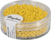 RAYHER---17-GRAMMI---PERLINE-ROTONDE-IN-VETRO-OPACO-Ø2,6MM---COLORE-GIALLO