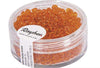 RAYHER---17-GRAMMI---PERLINE-ROTONDE-IN-VETRO-TRASPARENTE-Ø2,6MM---COLORE-ARANCIONE