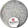 RAYHER---17-GRAMMI---PERLINE-ROTONDE-IN-VETRO-TRASPARENTE-Ø2,6MM---COLORE-ARGENTO