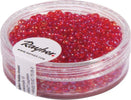 RAYHER---17-GRAMMI---PERLINE-ROTONDE-IN-VETRO-TRASPARENTE-Ø2,6MM---COLORE-ROSSO