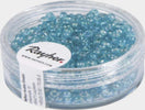 RAYHER---17-GRAMMI---PERLINE-ROTONDE-IN-VETRO-TRASPARENTE-Ø2,6MM---COLORE-TURCHESE