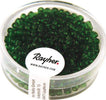 RAYHER---17-GRAMMI---PERLINE-ROTONDE-IN-VETRO-TRASPARENTE-Ø2,6MM---COLORE-VERDE