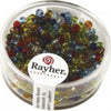 RAYHER---17-GRAMMI---PERLINE-ROTONDE-IN-VETRO-TRASPARENTE-Ø2,6MM---COLORI-ASSORTITI