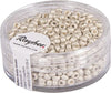 RAYHER---17gr---ROCAILLE-METALLIZZATA-OPACA-Ø2,6MM---COLORE-BIANCO