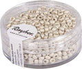 RAYHER---17gr---ROCAILLE-METALLIZZATA-OPACA-Ø2,6MM---COLORE-BIANCO