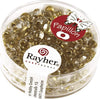RAYHER---18-GRAMMI---ROCAILLE-PAPILLON-IN-VETRO-CON-FORO-Ø2MM---COLORE-ORO-BRILLANTE